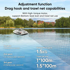 D50B GPS High Speed Smart Remote Control Fishing Bait Boat Support Dragging Net