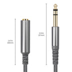 6.35mm 1/4 inch TRS Male to Female Stereo Extension Cable — 2m