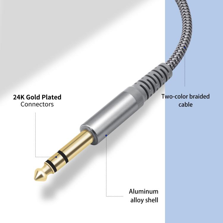 6.35mm 1/4 inch TRS Male to Female Stereo Extension Cable — 4.5m