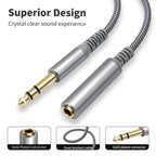 6.35mm 1/4 inch TRS Male to Female Stereo Extension Cable — view 8
