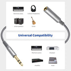 6.35mm 1/4 inch TRS Male to Female Stereo Extension Cable — view 10