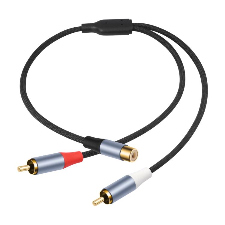 8004MMF RCA Female to 2 RCA Male Y-shaped Splitter Audio Cable