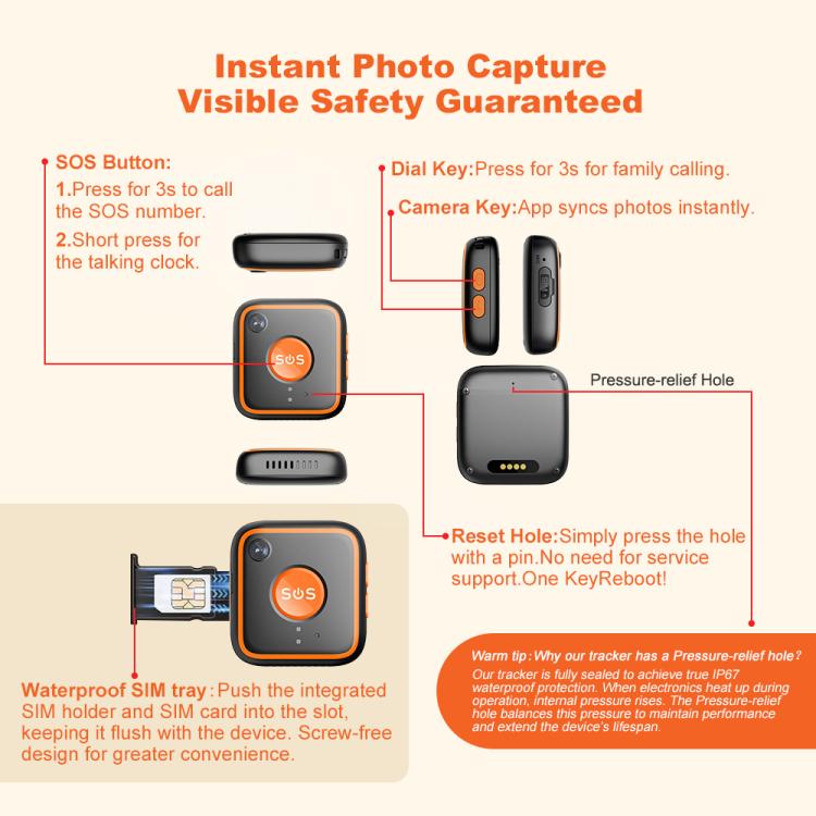 V28C 4G SOS GPS Pendant Location Tracker