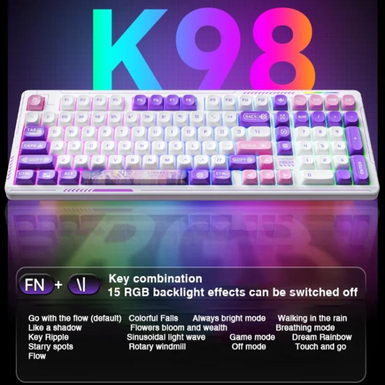 LINGBAO K98 101 Keys Triple-mode Wireless Game Keyboard — view 16