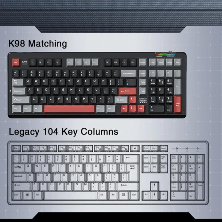 LINGBAO K98 101 Keys Triple-mode Wireless Game Keyboard — view 10
