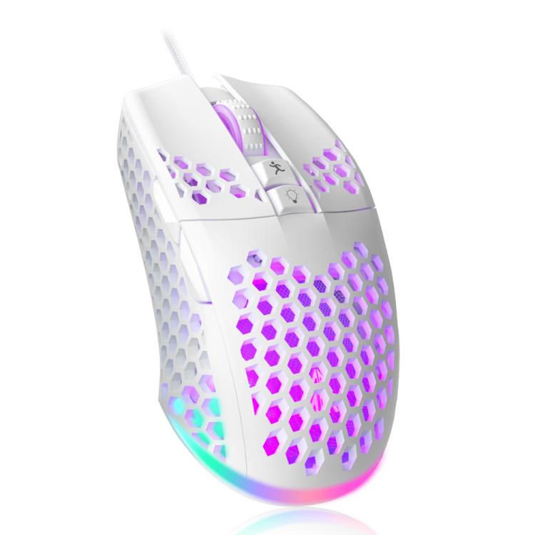 SOLAKAKA SM900 Honeycomb Hollow RGB Light Wired Gaming Mouse