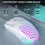 SOLAKAKA SM900 Honeycomb Hollow RGB Light Wired Gaming Mouse