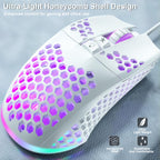SOLAKAKA SM900 Honeycomb Hollow RGB Light Wired Gaming Mouse