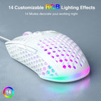 SOLAKAKA SM900 Honeycomb Hollow RGB Light Wired Gaming Mouse