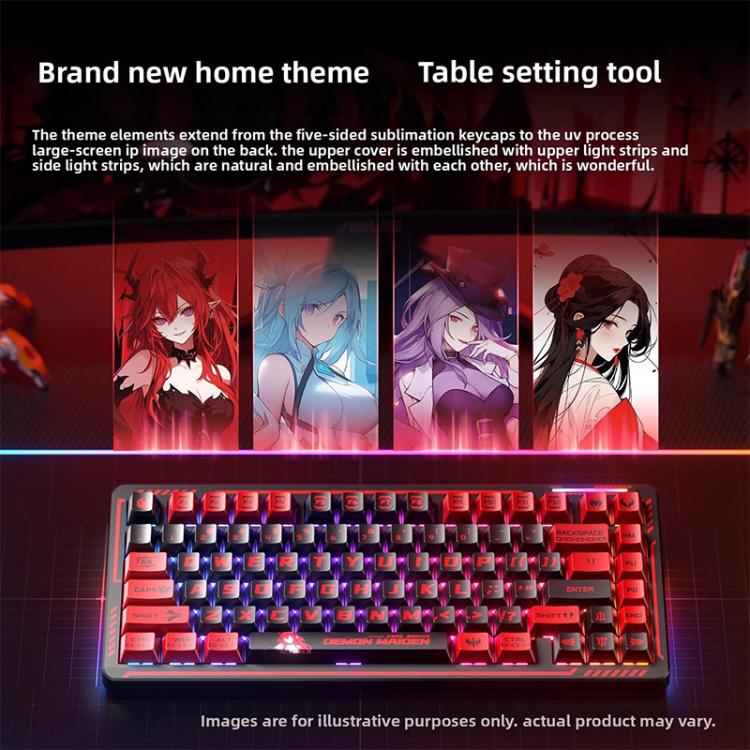 LINGBAO K75 82 Keys Triple-Mode Wireless Mechanical Keyboard — view 3
