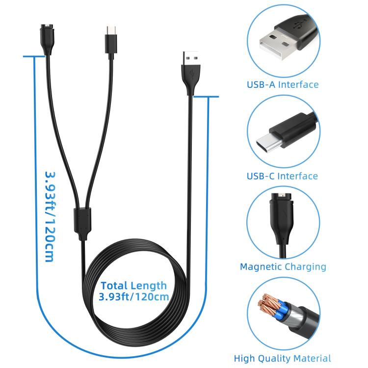 xDfind 2 in 1 USB to Type-C Charger Cable, Length: 1.2m