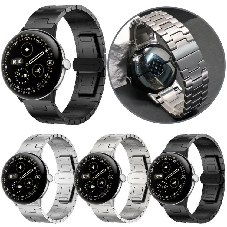 H-Shaped Butterfly Clasp Stainless Steel Watch Band
