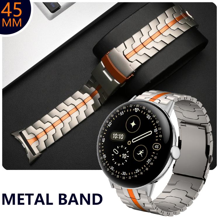 Split Design Iron Man Safety Buckle Titanium Alloy Watch Band