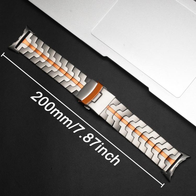 Split Design Iron Man Safety Buckle Titanium Alloy Watch Band