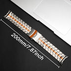 Split Design Iron Man Safety Buckle Titanium Alloy Watch Band