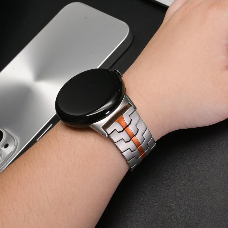 Split Design Iron Man Safety Buckle Titanium Alloy Watch Band