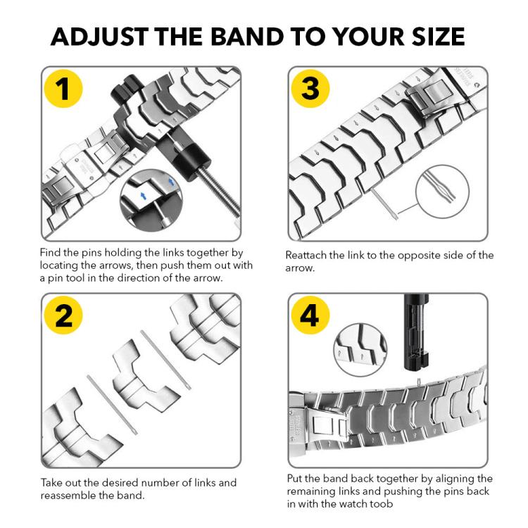 Split Design Iron Man Safety Buckle Titanium Alloy Watch Band