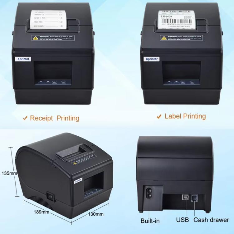 Xprinter XP-236BL 58mm USB+Ethernet Port Computer Version Thermal Barcode Label Printer — view 12