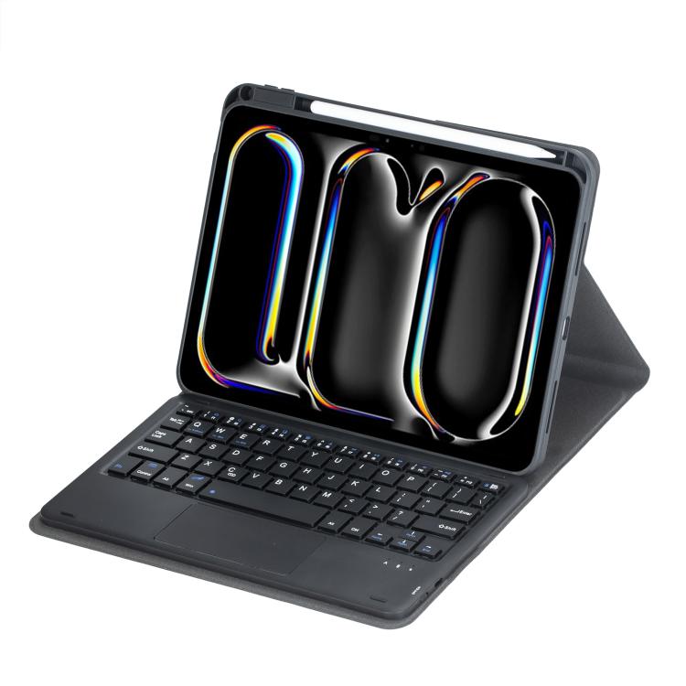 360-degree Rotation Bluetooth Keyboard Leather Tablet Case with Touchpad