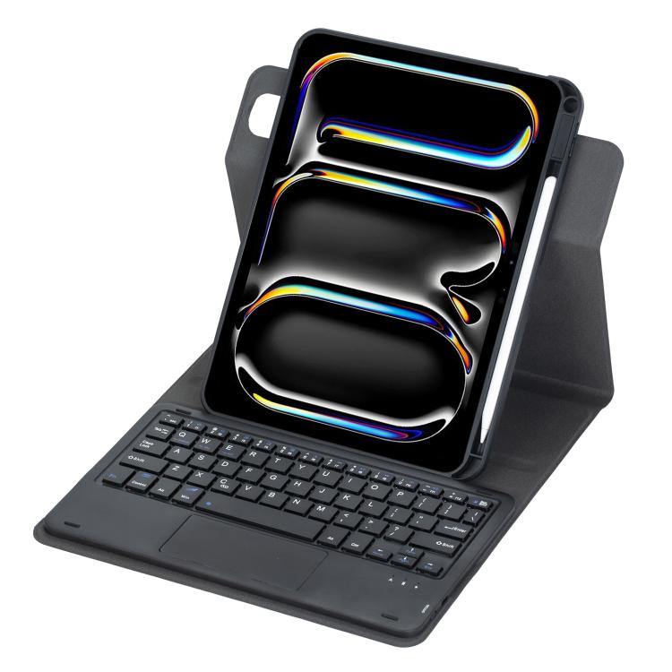 360-degree Rotation Bluetooth Keyboard Leather Tablet Case with Touchpad