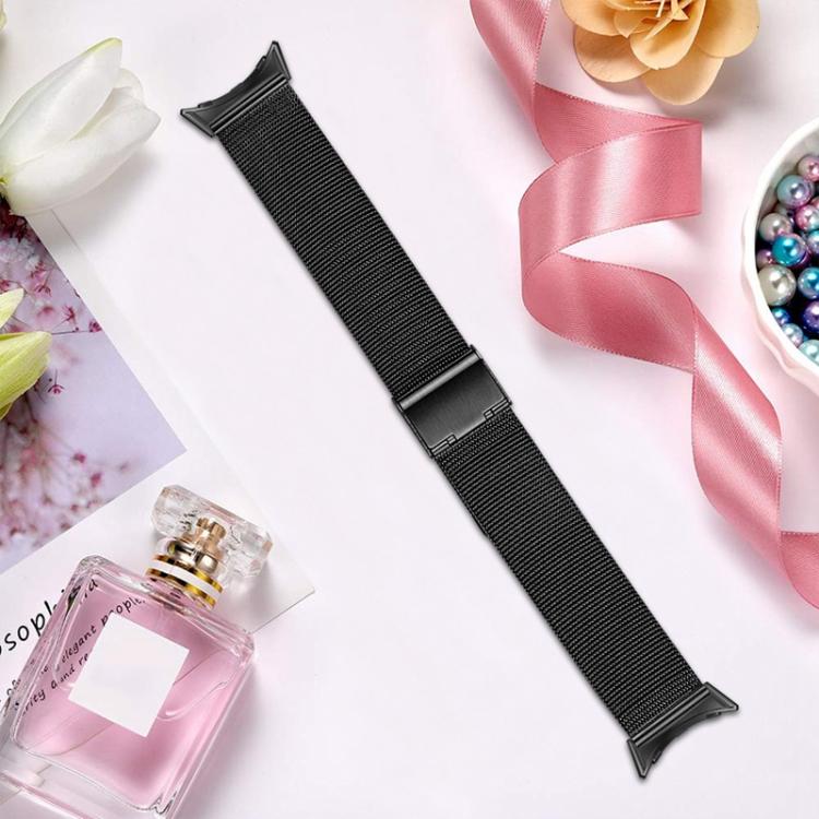 Milan Buckle Fine Mesh Metal Watch Band