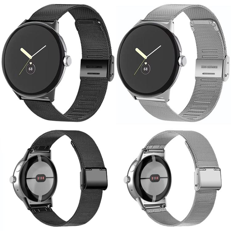 Milan Buckle Fine Mesh Metal Watch Band