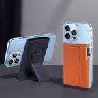 Magnetic Automatic Pop-up Mobile Phone Holder RFID Card Slots