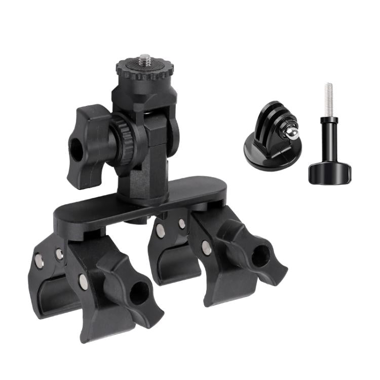 Universal Action Camera Bicycle Handlebar Double-Crab Clamp