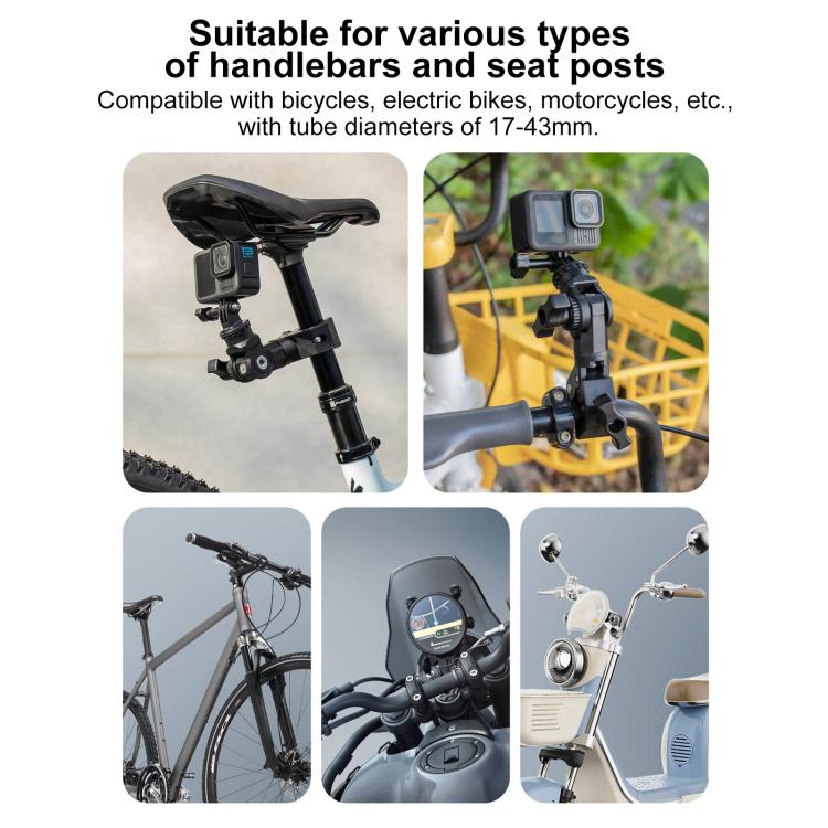 Universal Action Camera Bicycle Handlebar Single-Crab Clamp — view 5