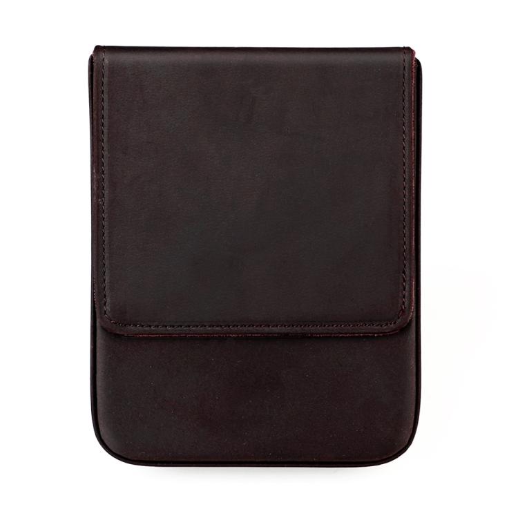 Crazy Horse Leather Pull Out Fountain Pen Cap — Red
