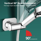 Stainless Steel Drill-Free Shower Head Holder 360 Degree Rotation Adjustable Universal Base — view 4