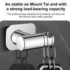 Stainless Steel Drill-Free Shower Head Holder 360 Degree Rotation Adjustable Universal Base — view 6