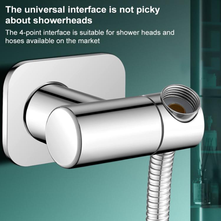 Stainless Steel Drill-Free Shower Head Holder 360 Degree Rotation Adjustable Universal Base — view 8
