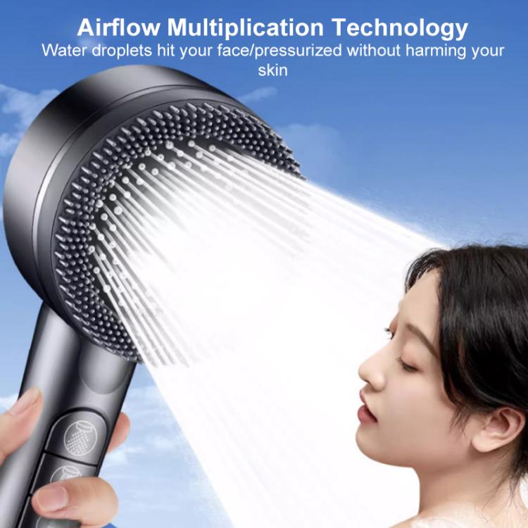 Multifunctional 4-Mode Powerful Turbocharged Water Purification Shower Head with One Button Water Stop Switch — view 4