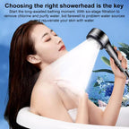 Multifunctional 4-Mode Powerful Turbocharged Water Purification Shower Head with One Button Water Stop Switch — view 7