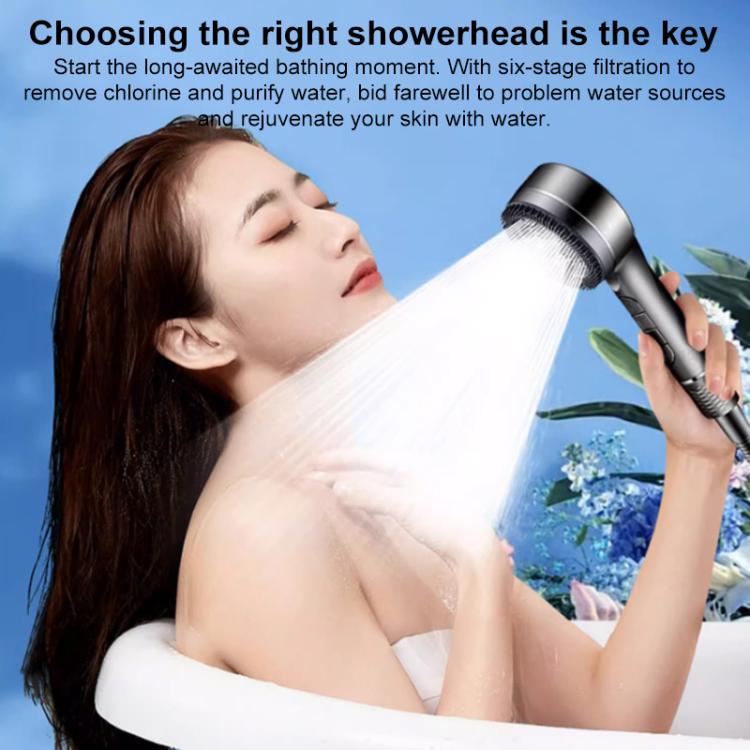 Multifunctional 4-Mode Powerful Turbocharged Water Purification Shower Head with One Button Water Stop Switch — view 7