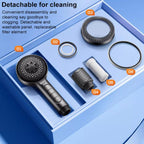 Multifunctional 4-Mode Powerful Turbocharged Water Purification Shower Head with One Button Water Stop Switch — view 8