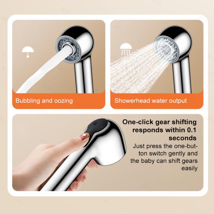Two Setting Switchable Children Shower Head Bubble Spray Baby Shower Head — view 4