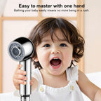 Two Setting Switchable Children Shower Head Bubble Spray Baby Shower Head — view 5