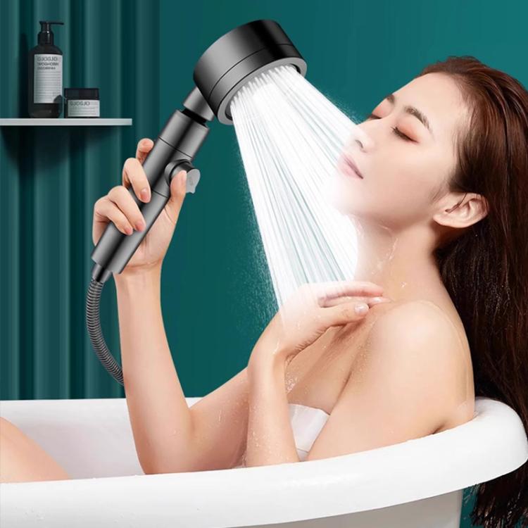 Three Setting Adjustable Filter Pressurized Shower Head Shower Nozzle with One Button Water Stop Switch — view 7
