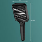 Portable 3-Setting Adjustable Pressurized Square Large Panel Shower Head Shower Nozzle — view 2