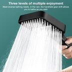 Portable 3-Setting Adjustable Pressurized Square Large Panel Shower Head Shower Nozzle — view 4