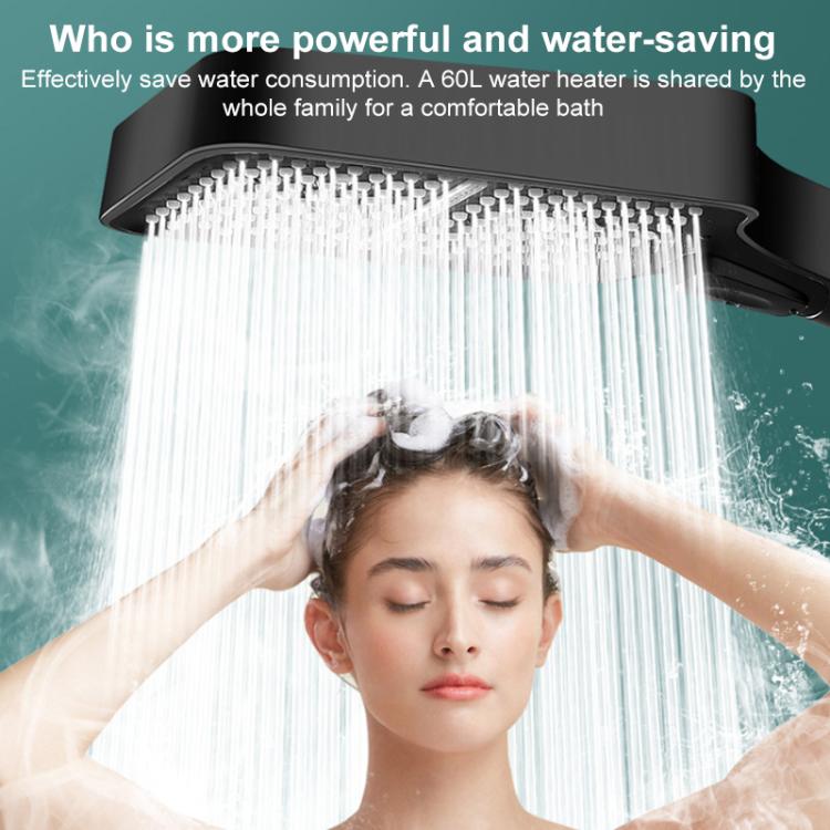 Portable 3-Setting Adjustable Pressurized Square Large Panel Shower Head Shower Nozzle — view 6