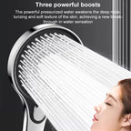 Portable 3-Setting Adjustable Pressurized Round Large Panel Shower Head Shower Nozzle — view 3