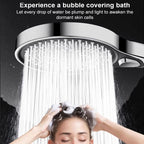 Portable 3-Setting Adjustable Pressurized Round Large Panel Shower Head Shower Nozzle — view 4