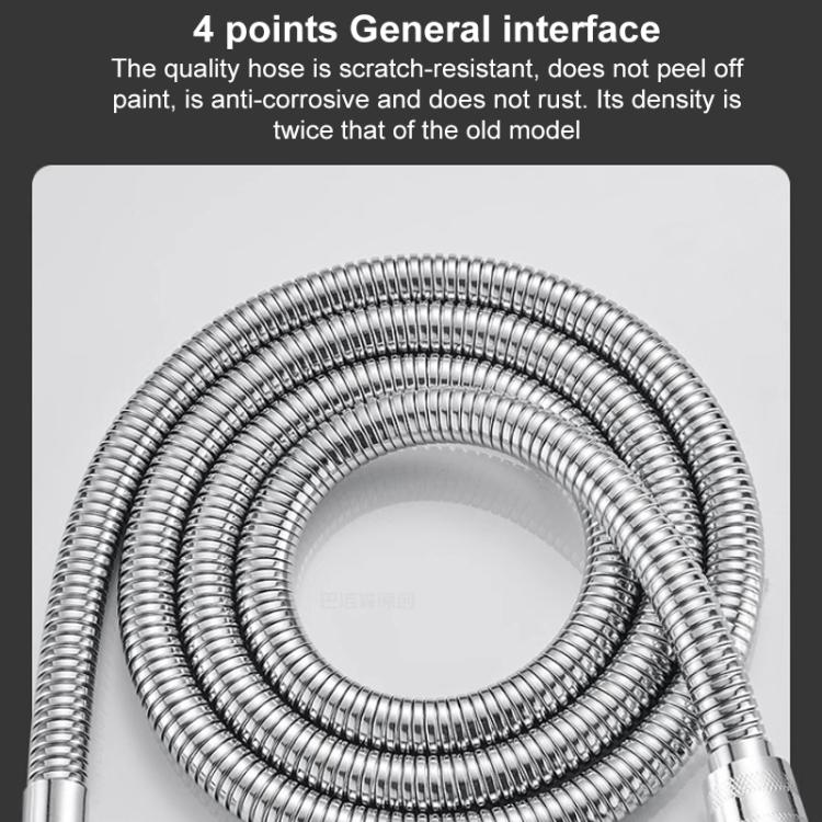 Portable 3-Setting Adjustable Pressurized Round Large Panel Shower Head Shower Nozzle — view 6