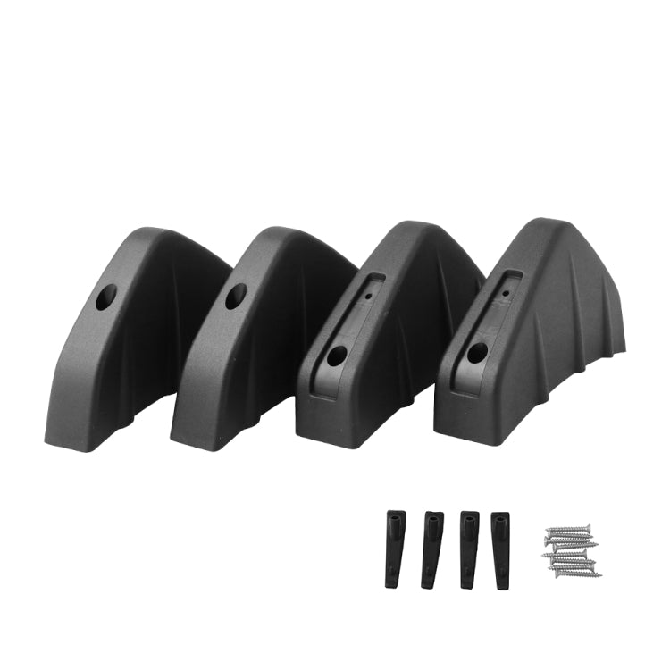 4 PCS Car General Shark Fin Rear Spoiler Bumper Chassis Decoration