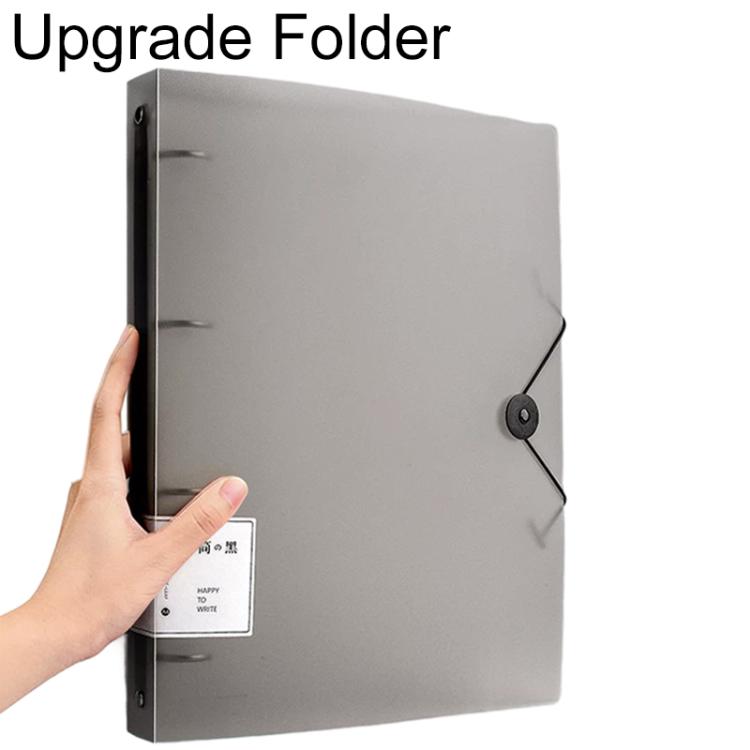 A4 Four-hole Document Storage Folder — Transparent Blue