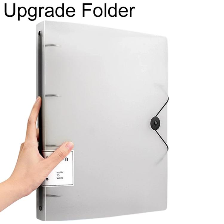 A4 Four-hole Document Storage Folder — Transparent White