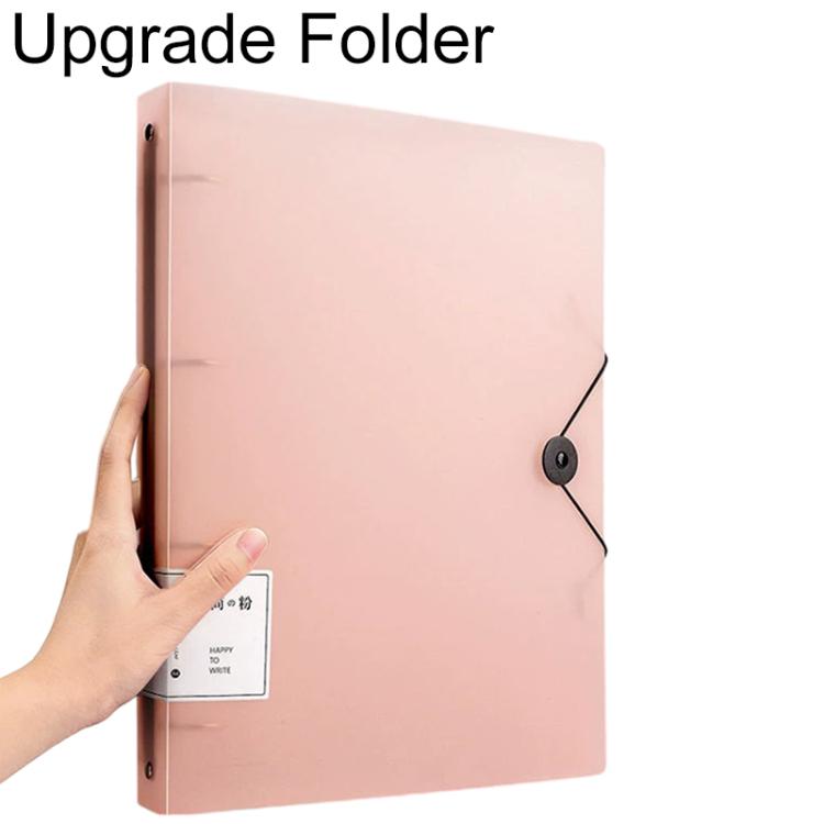 A4 Four-hole Document Storage Folder — Transparent Green